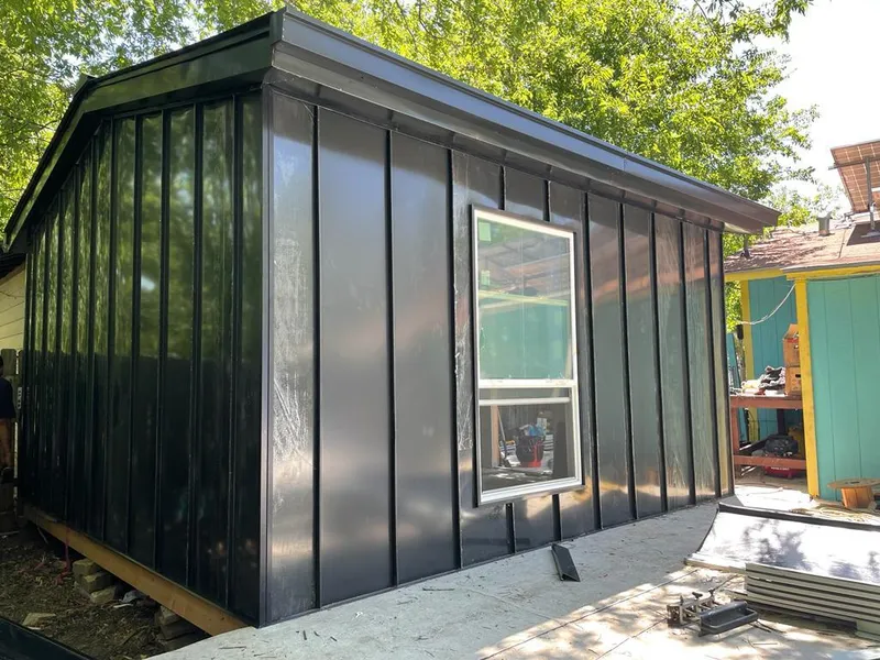 Black standing seam metal wall panels for Metal Roof Installation in Discovery Bay